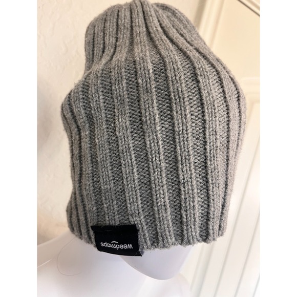 Weedmaps Gray Ribbed Knit Beanie Skull Hat Weed Co Mary Jane Pot Hat winter - Picture 3 of 6